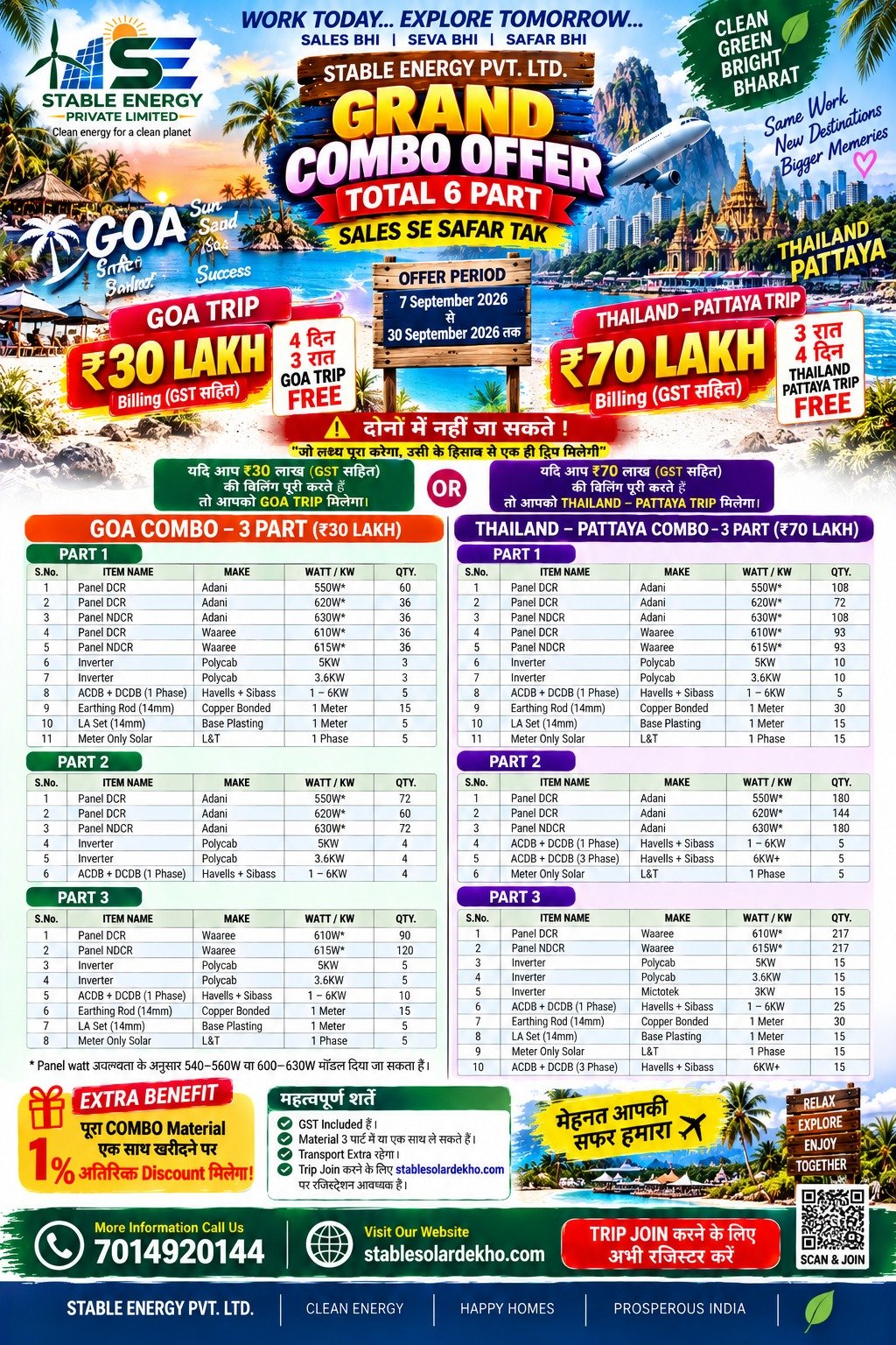 Grand Combo Offer - Goa & Thailand Trip